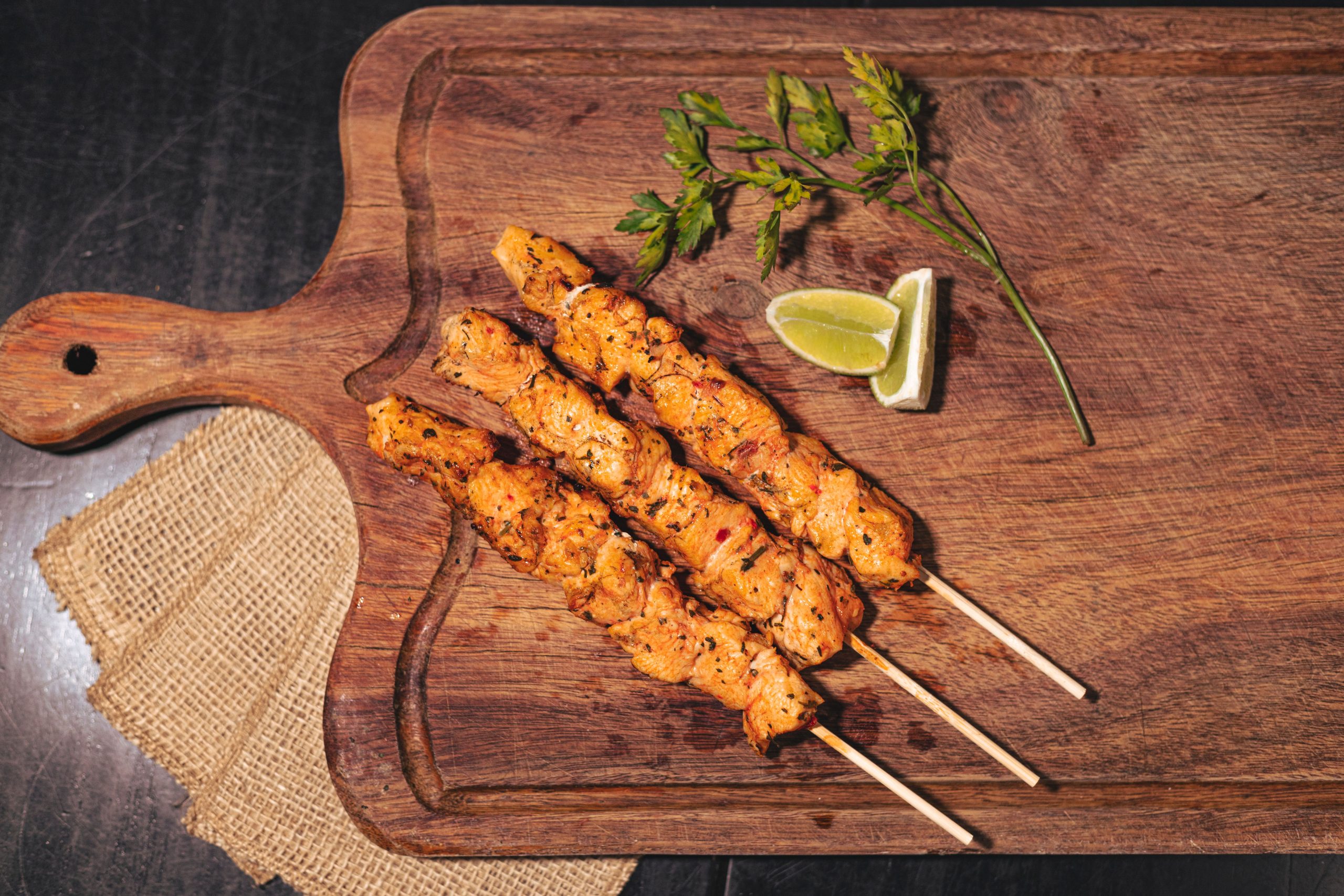 Double Chicken Skewer Serving