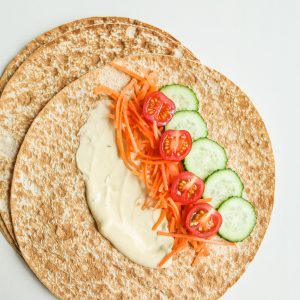 Wrap with Fresh Tomato & Cucumbe